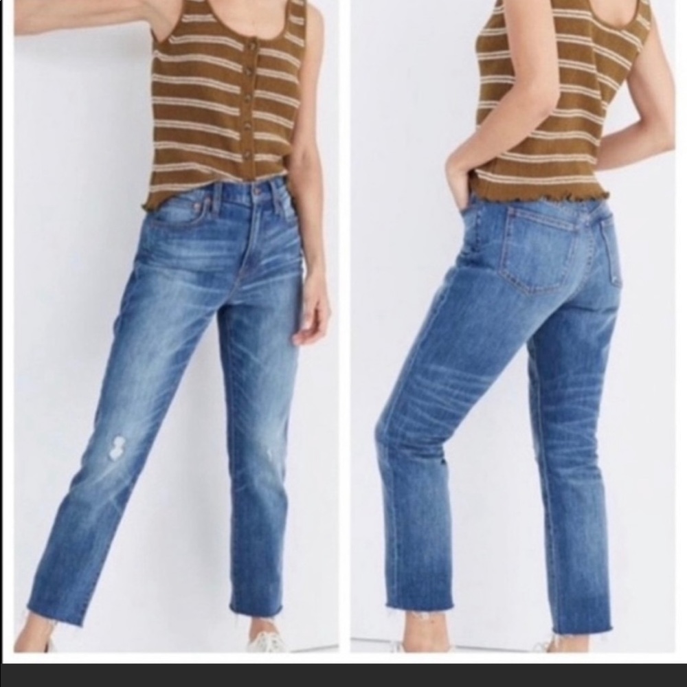 Madewell High-Rise Slim Boyjean Raw Hem Edition